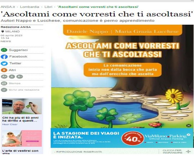 ANSA - "ASCOLTAMI COME VORRESTI CHE TI ASCOLTASSI"