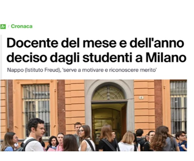 ANSA - DOCENTE DEL MESE E DELL'ANNO DECISO DAGLI STUDENTI A MILANO