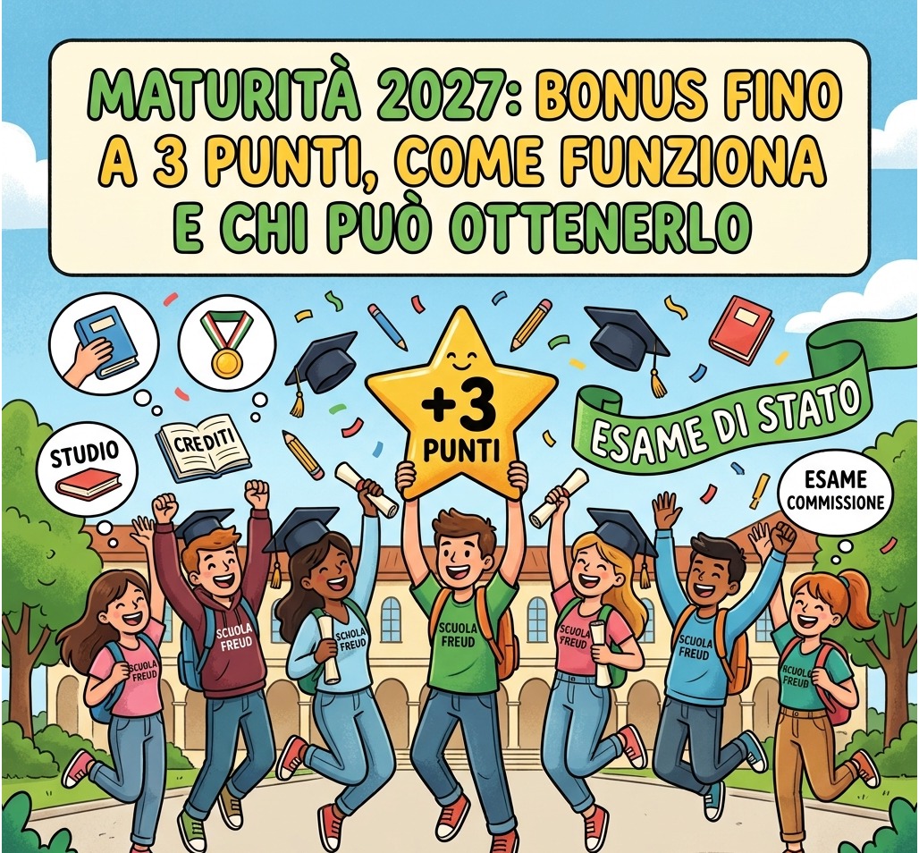 MATURITÀ 2027: BONUS FINO A 3 PUNTI, COME FUNZIONA E CHI PUÒ OTTENERLO