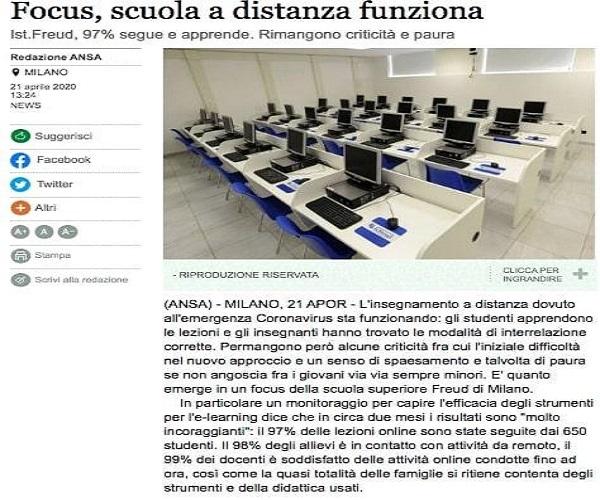 ANSA: SCUOLA A DISTANZA FREUD - FUNZIONA